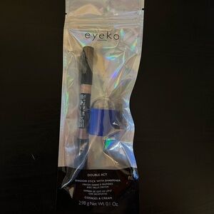 NEW Eyeko “Double Act” Cookies & Cream Shadowss Stick with Sharpener (Makeup)